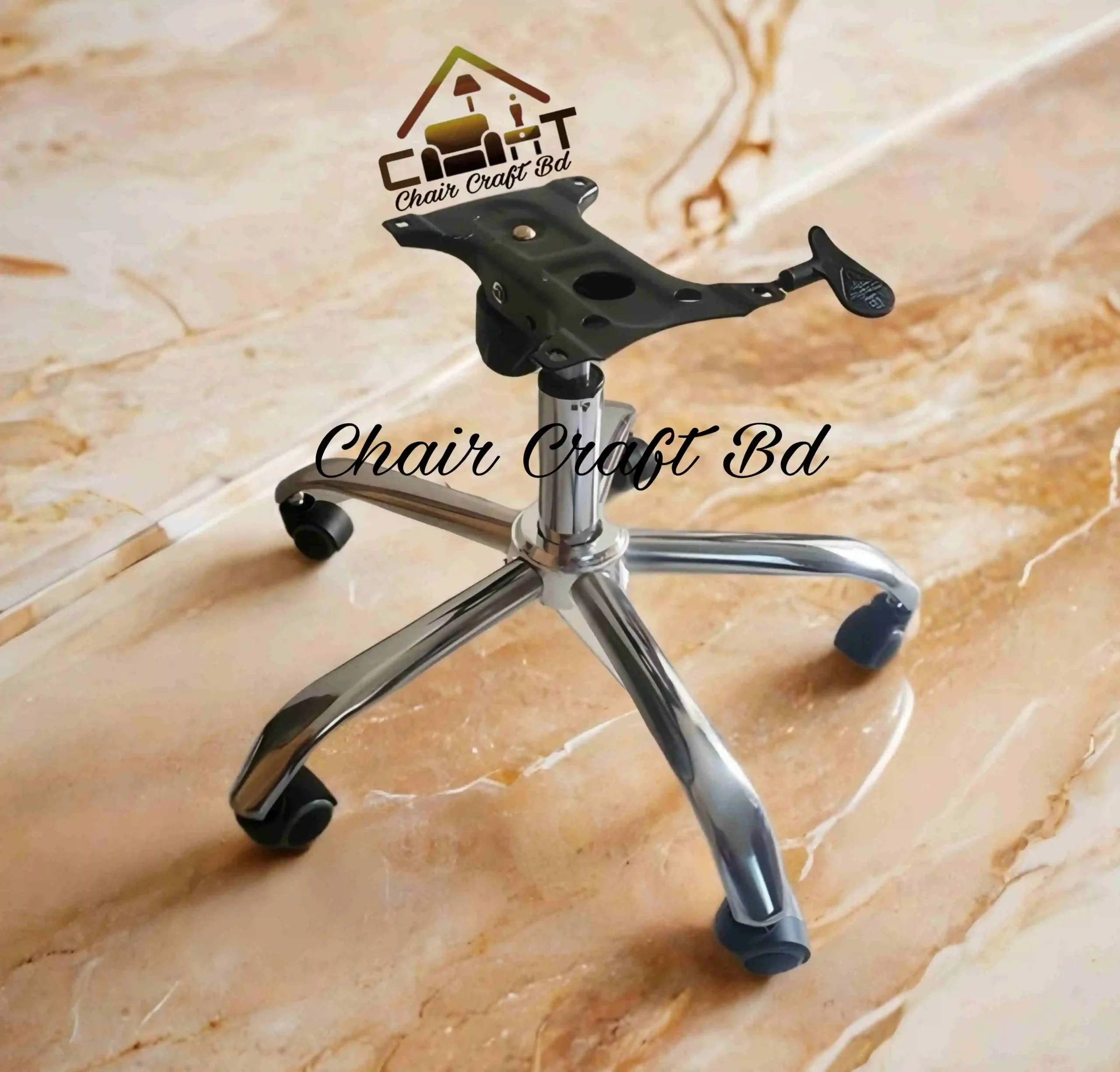 11K-model revolbing SS base chair Full Black mesh CFT-EC-06SS - Image 3